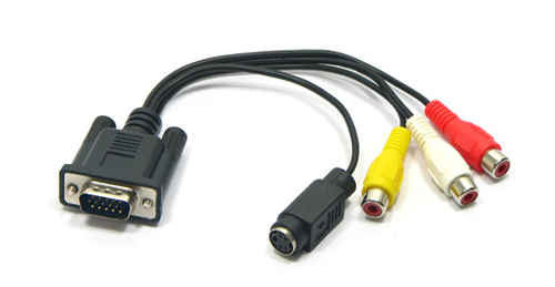 Sử dụng cáp chuyển từ VGA sang S-Video là lựa chọn cuối cùng khi TV và máy tính của bạn không chịu hợp tác. Ảnh: Slashgear.