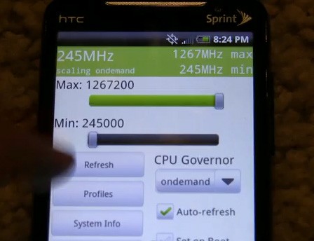Ép xung chip HTC Evo 4G lên 1,27 GHz