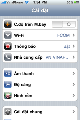 Hình ảnh thực tế iOS 4 trên iPhone