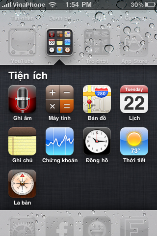 Hình ảnh thực tế iOS 4 trên iPhone
