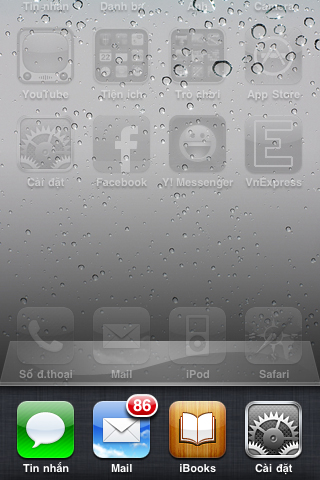Hình ảnh thực tế iOS 4 trên iPhone