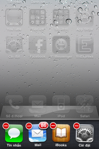 Hình ảnh thực tế iOS 4 trên iPhone