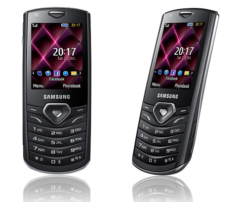 Samsung S5350 Shark với thiết kế mỏng.