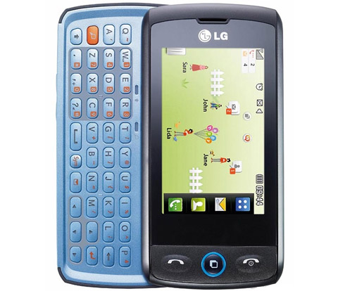 GW525 với bàn phím QWERTY, màn hình cảm ứng.