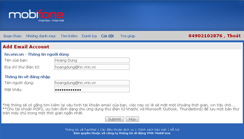 Mobifone - Dịch vụ gia tăng - FastMail