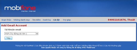 Mobifone - Dịch vụ gia tăng - FastMail