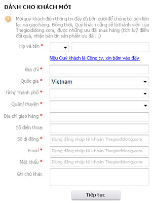 Hướng dẫn mua hàng trực tuyến