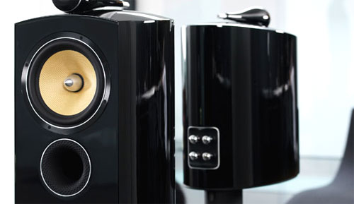 Loa tép trên 805 Diamond được tách riêng với hình dáng ống thuôn đặc trưng trên nóc loa. Ảnh: Bowers-wilkins.