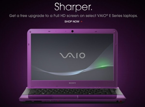 Sony thêm nhiều tùy chọn cho Vaio F - L và E series