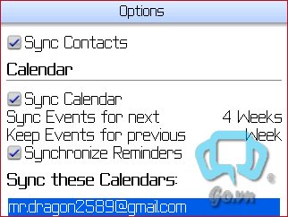 BlackBerry: Đồng bộ danh bạ và lịch với Google Sync