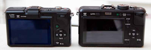 Panasonic GF2 so dáng với 'đàn anh' Panasonic GF2 so dáng với 'đàn anh'