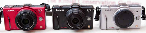 Panasonic GF2 so dáng với 'đàn anh' Panasonic GF2 so dáng với 'đàn anh'