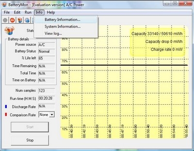 Kiểm tra mức độ chai của pin laptop