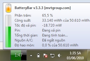 Kiểm tra mức độ chai của pin laptop