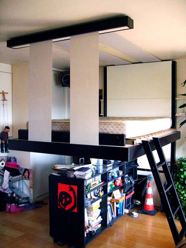 Giường treo tận dụng không gian