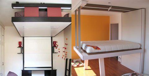 Giường treo tận dụng không gian