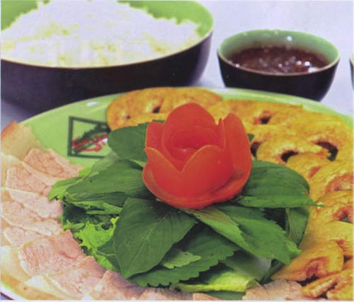 Nấu ăn: Cơm trái vả thịt heo luộc
