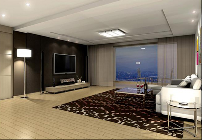 Không gian sang trọng với gam màu trắng và xám