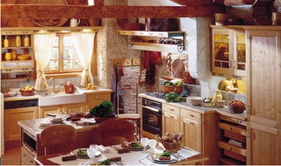 Mộc mạc với bếp theo phong cách đồng quê Pháp