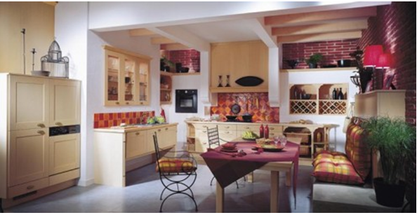 Mộc mạc với bếp theo phong cách đồng quê Pháp