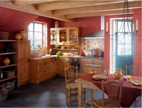 Mộc mạc với bếp theo phong cách đồng quê Pháp