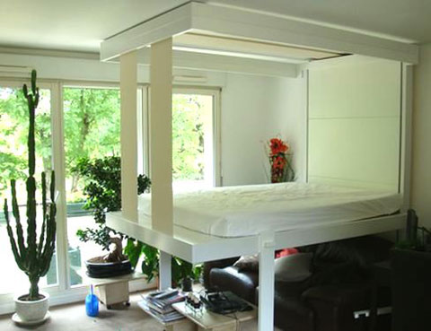 Giường treo tận dụng không gian