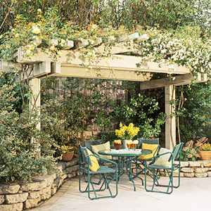 Vườn đẹp hơn nhờ mái hiên pergola