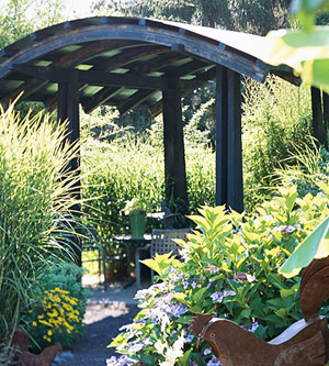 Vườn đẹp hơn nhờ mái hiên pergola