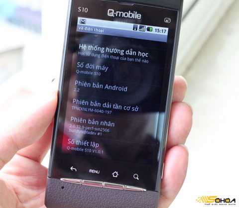 'Đập hộp' Q-mobile S10 chạy Android 2.2