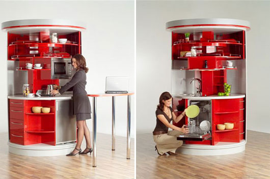 Căn bếp xoay tiết kiệm diện tích