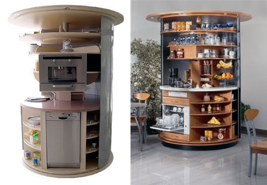 Căn bếp xoay tiết kiệm diện tích