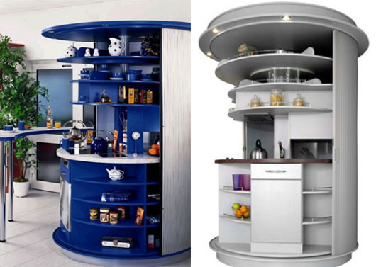 Căn bếp xoay tiết kiệm diện tích