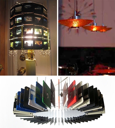 Đèn trang trí từ vật liệu phế thải