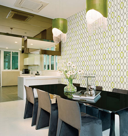 Cách phối màu giấy dán tường