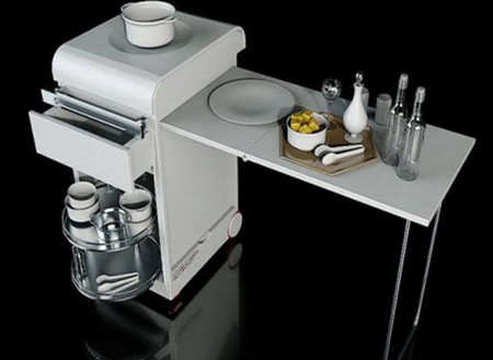 Tủ bếp di động cho không gian nhỏ