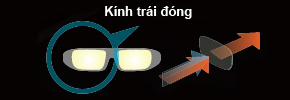 Kính trái đóng